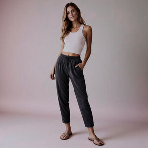 Free Fly Black Cropped Active Pant Sz M